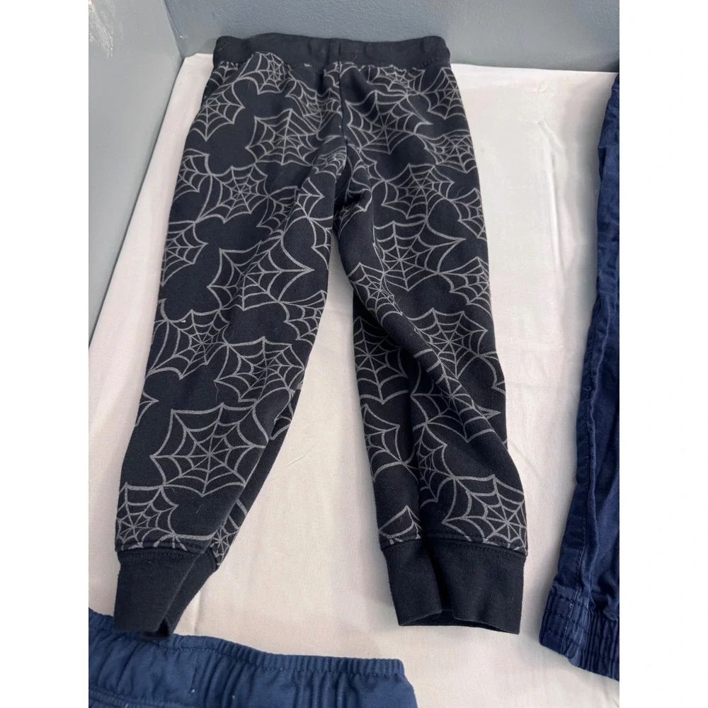 Boys 3T Pants Bundle Carters Camo Okie Dokie Navy Spiderweb Joggers Lot of 4